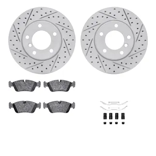 R1 Concepts WBUH1-31008 Brake Rotors - Carbon Coated - D/S W/ Optimum Oe Pads & Hdw